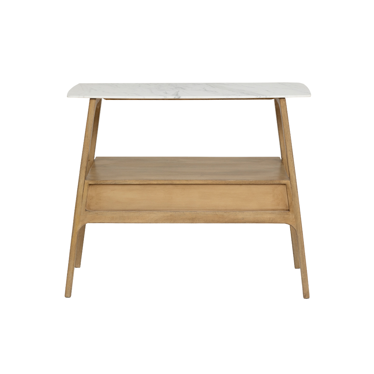 Console en bois de manguier et marbre Hari