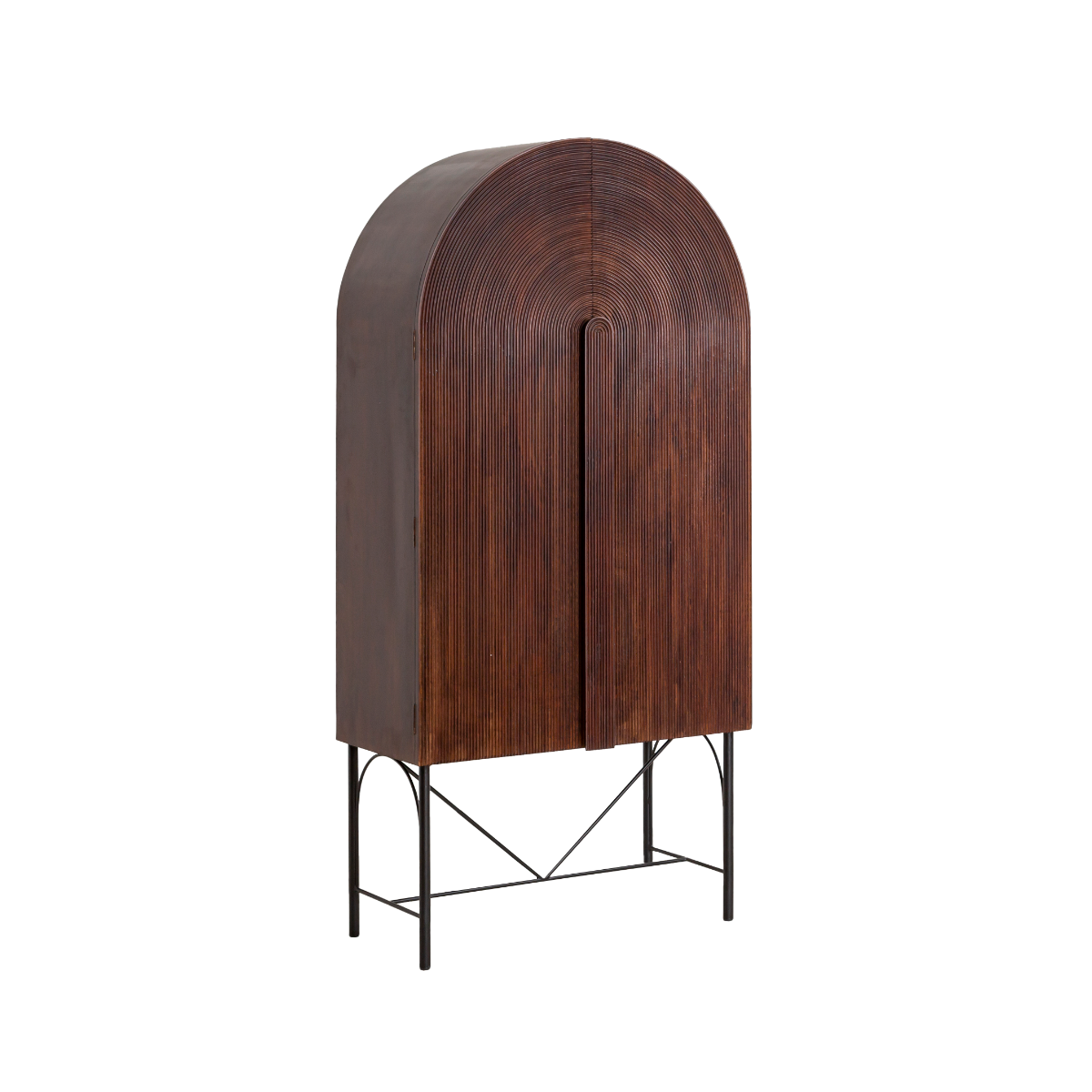 Armoire arrondie en bois de manguier Julio