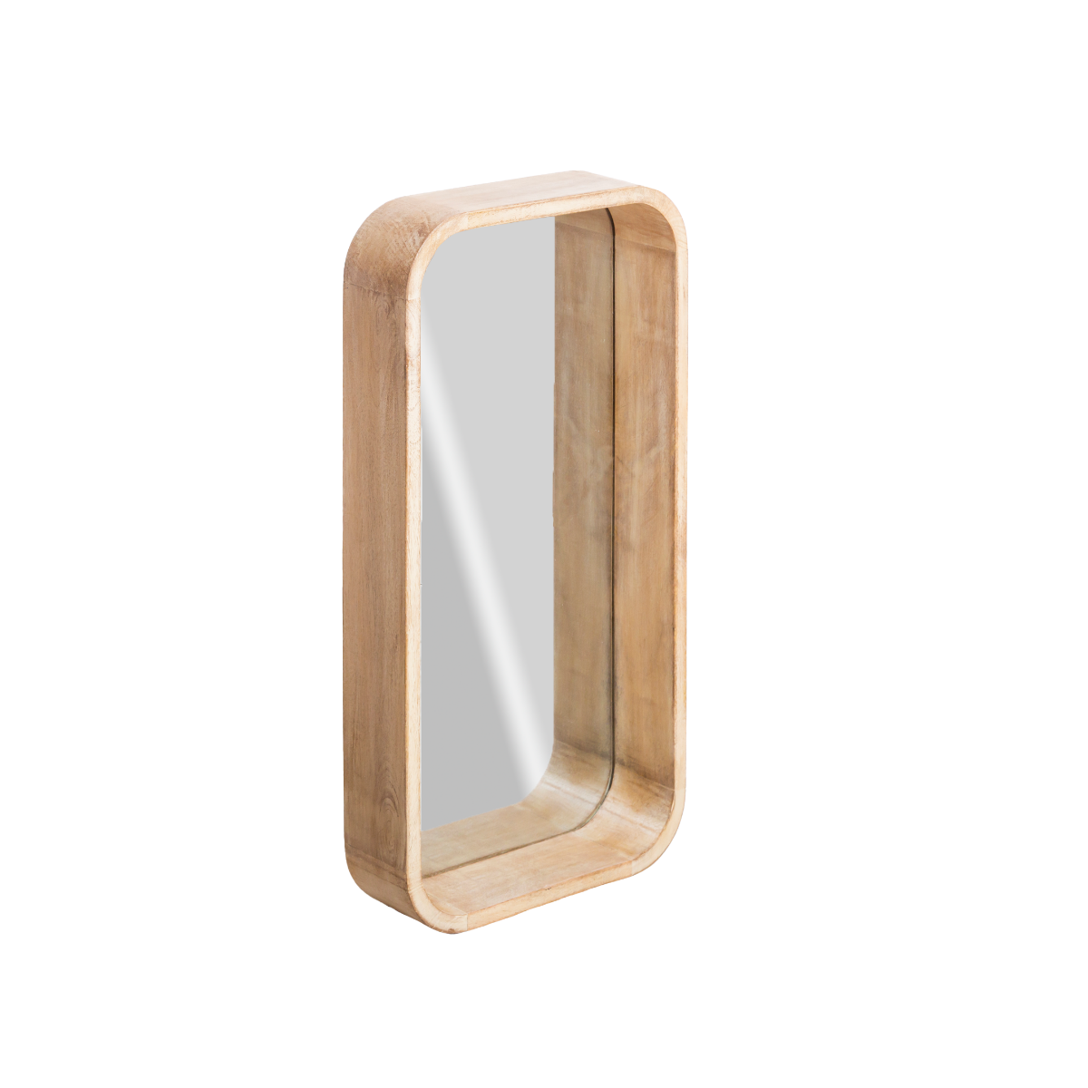 Miroir rectangulaire en bois de manguier Domi