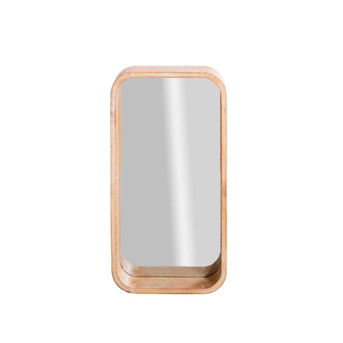 Miroir rectangulaire en bois de manguier Domi