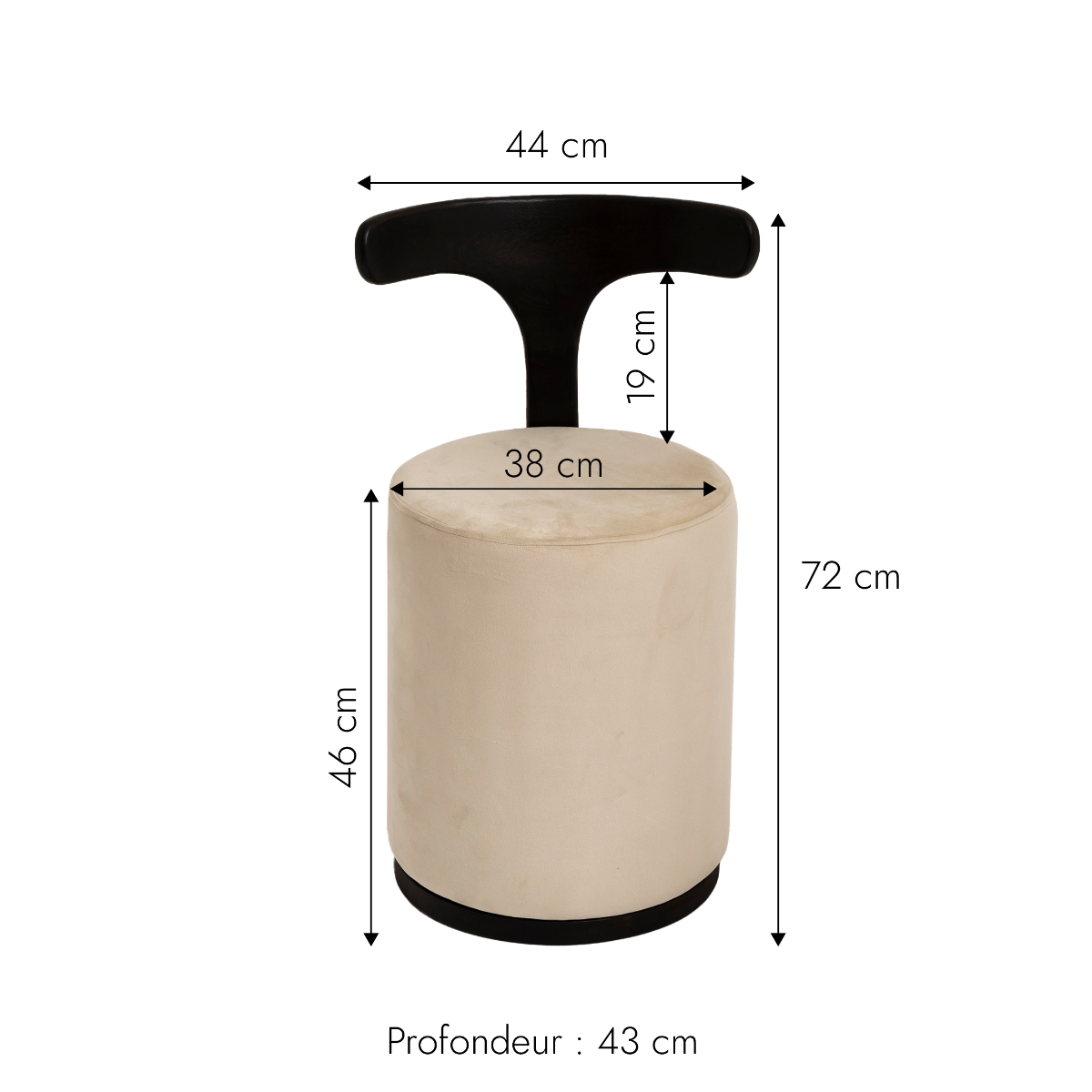Petit Fauteuil blanc en manguier Adonis