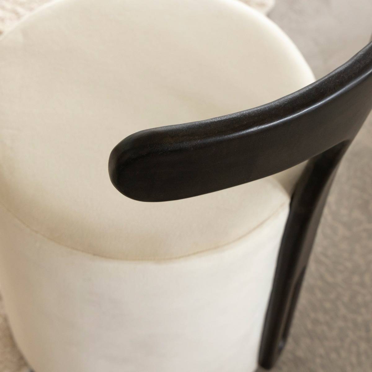 Petit Fauteuil blanc en manguier Adonis