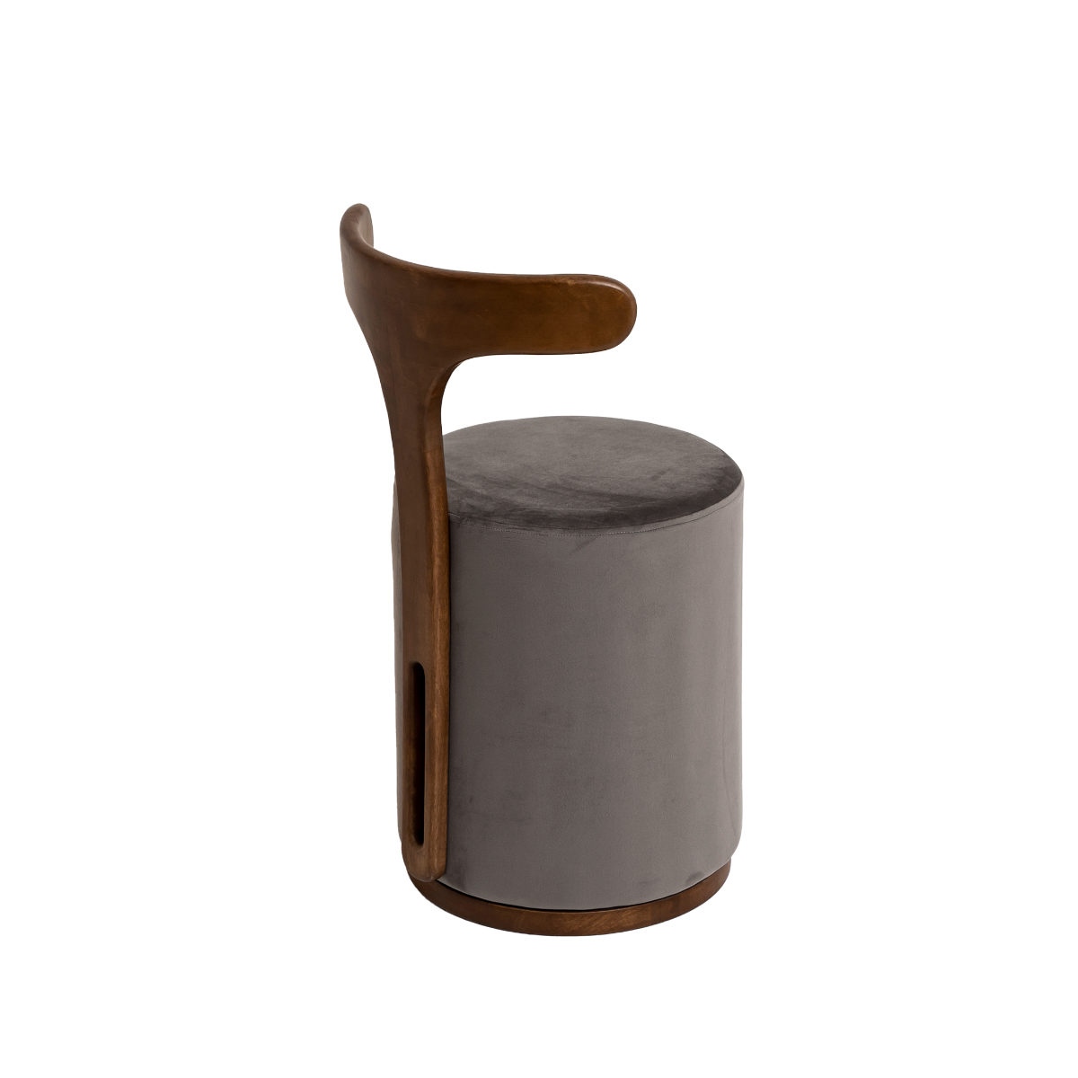 Petit fauteuil gris en manguier Adonis