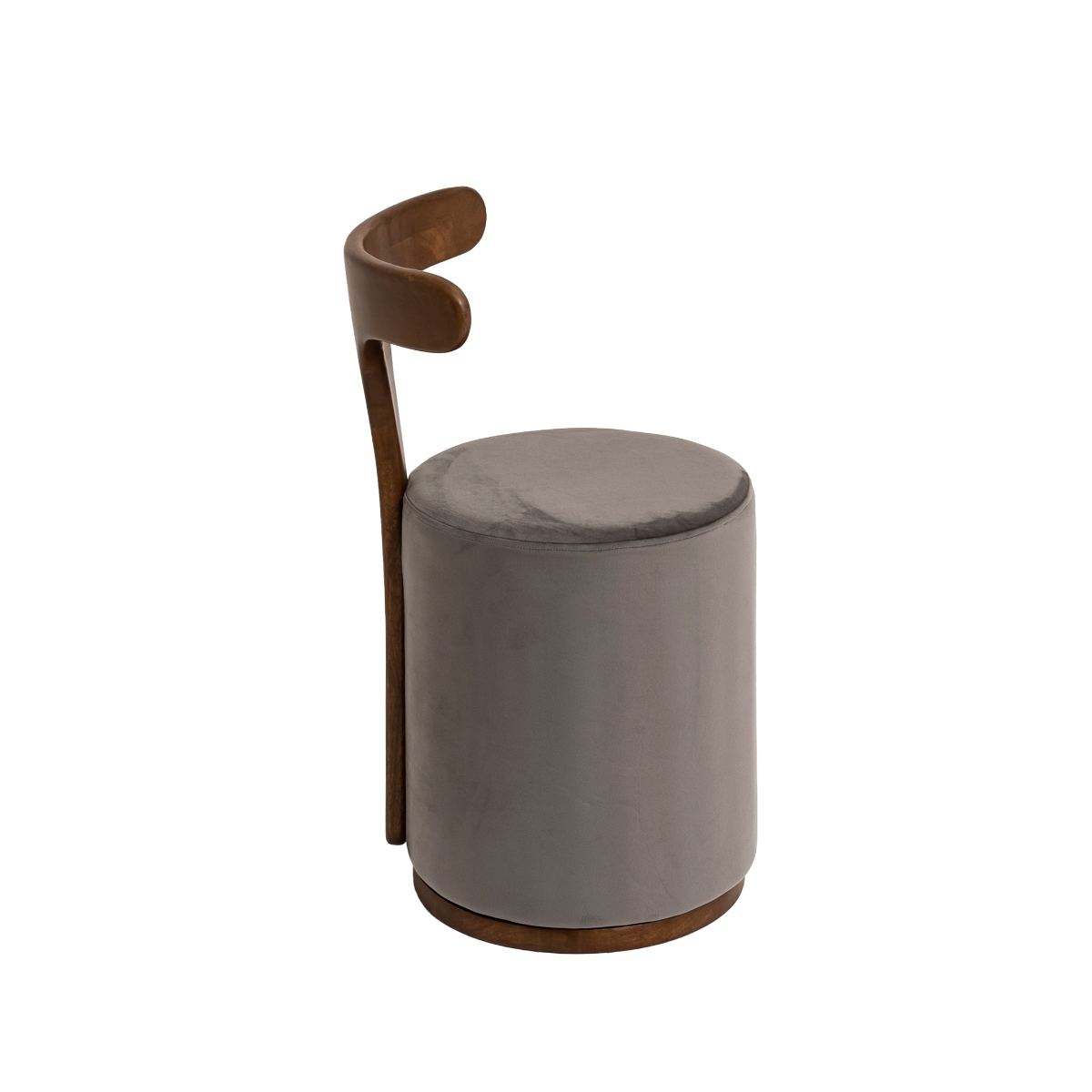 Petit fauteuil gris en manguier Adonis