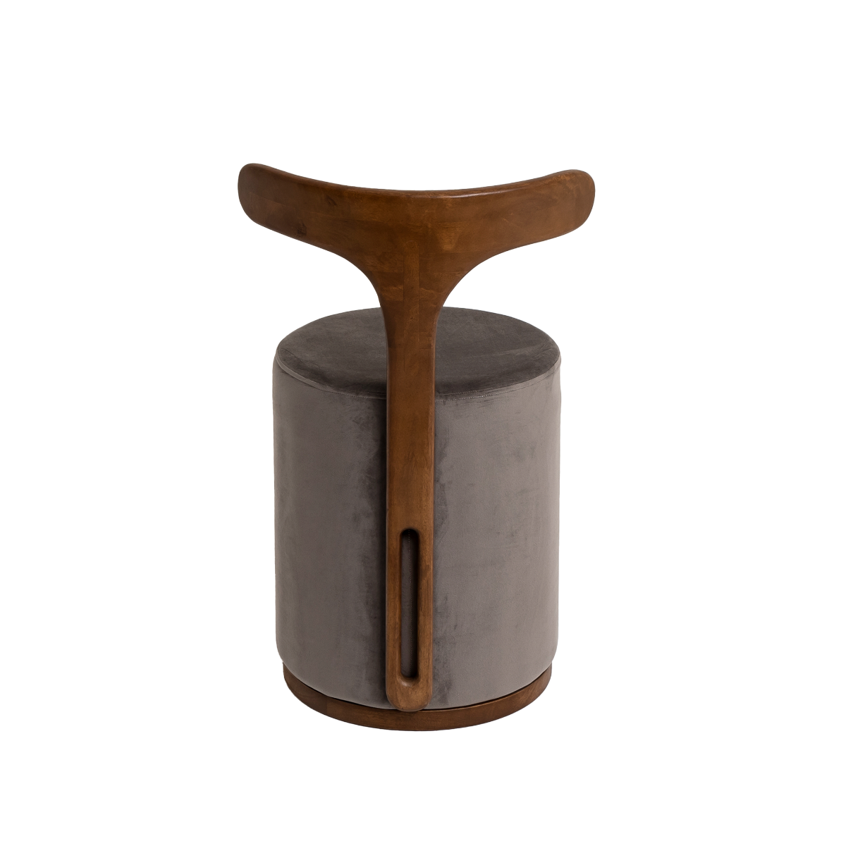 Petit fauteuil gris en manguier Adonis