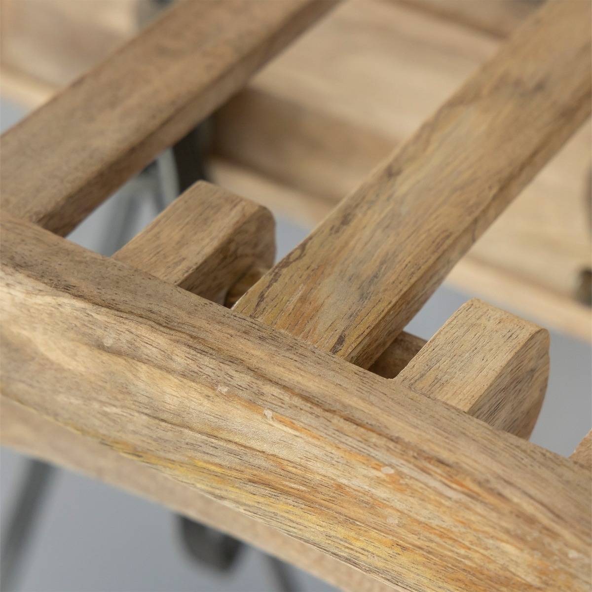Porte-manteau en bois de manguier avec miroir Marley