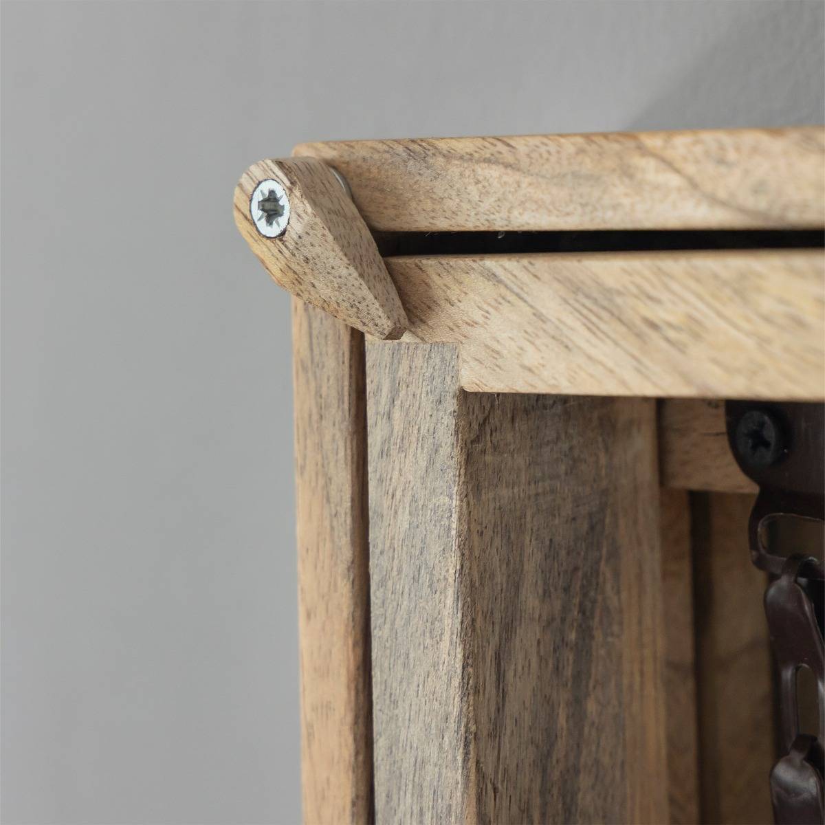 Porte-manteau en bois de manguier avec miroir Marley