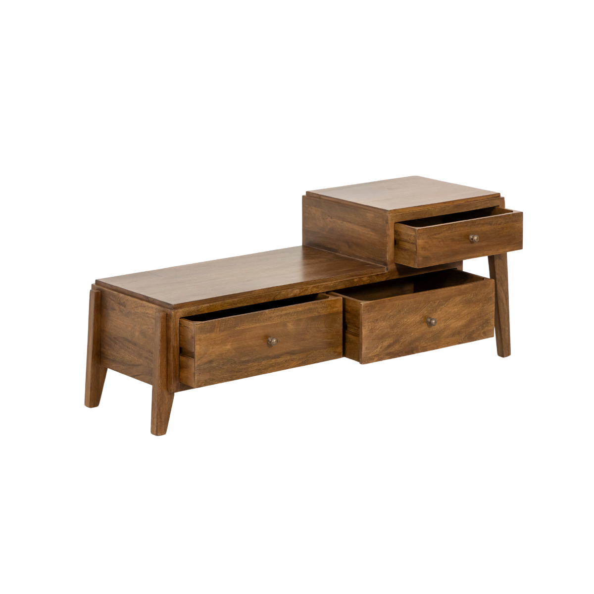 Meuble TV 3 tiroirs en bois de manguier Remick