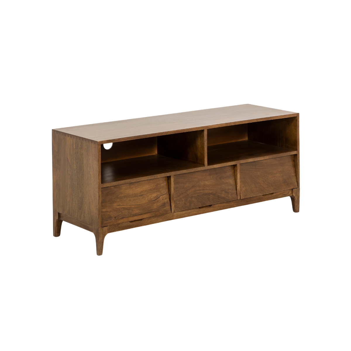 Meuble TV 2 niches en bois de manguier Remick