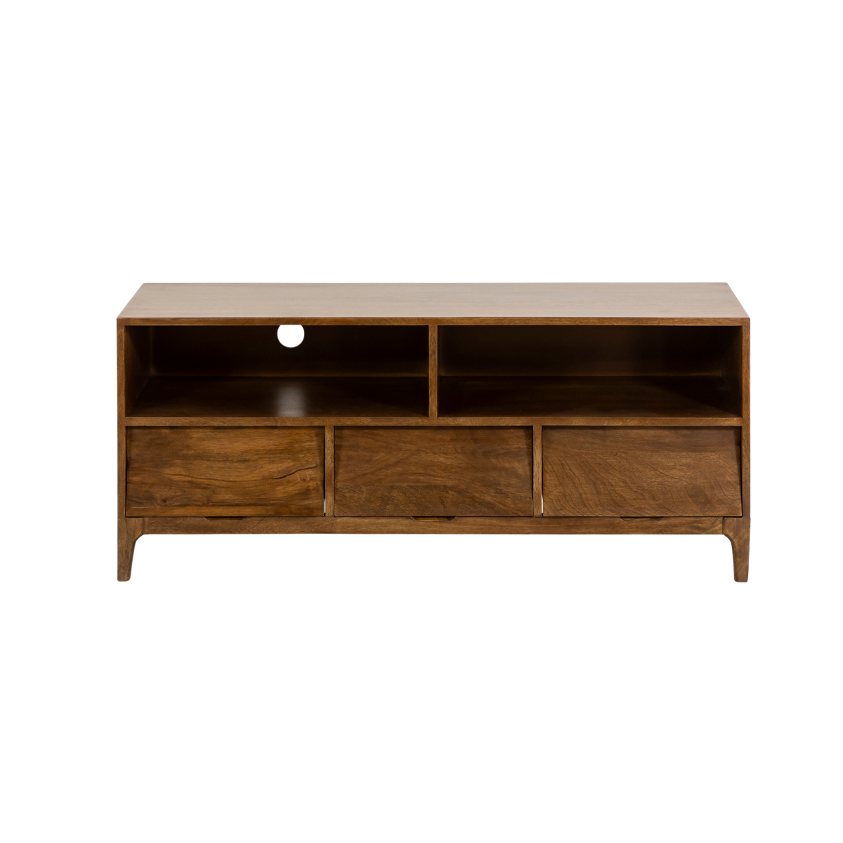 Meuble TV 2 niches en bois de manguier Remick