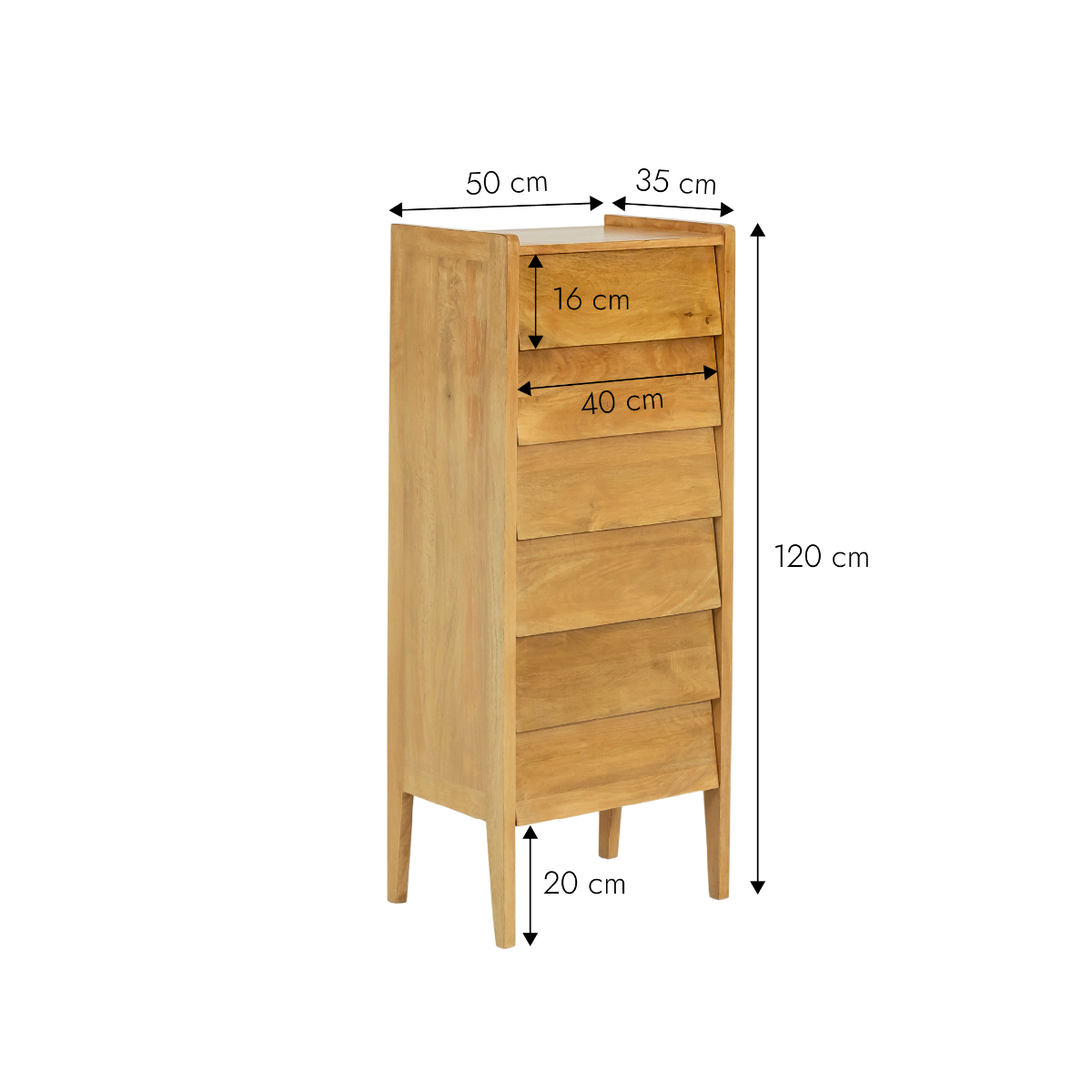 Chiffonnier en bois de manguier Hera