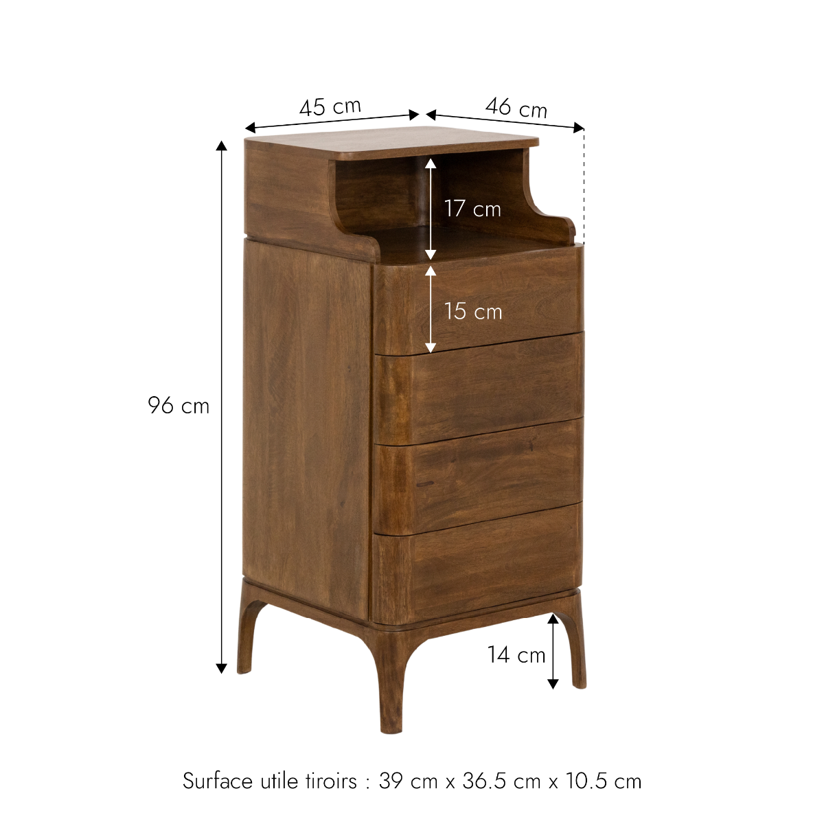 Chiffonnier en bois de manguier Remick