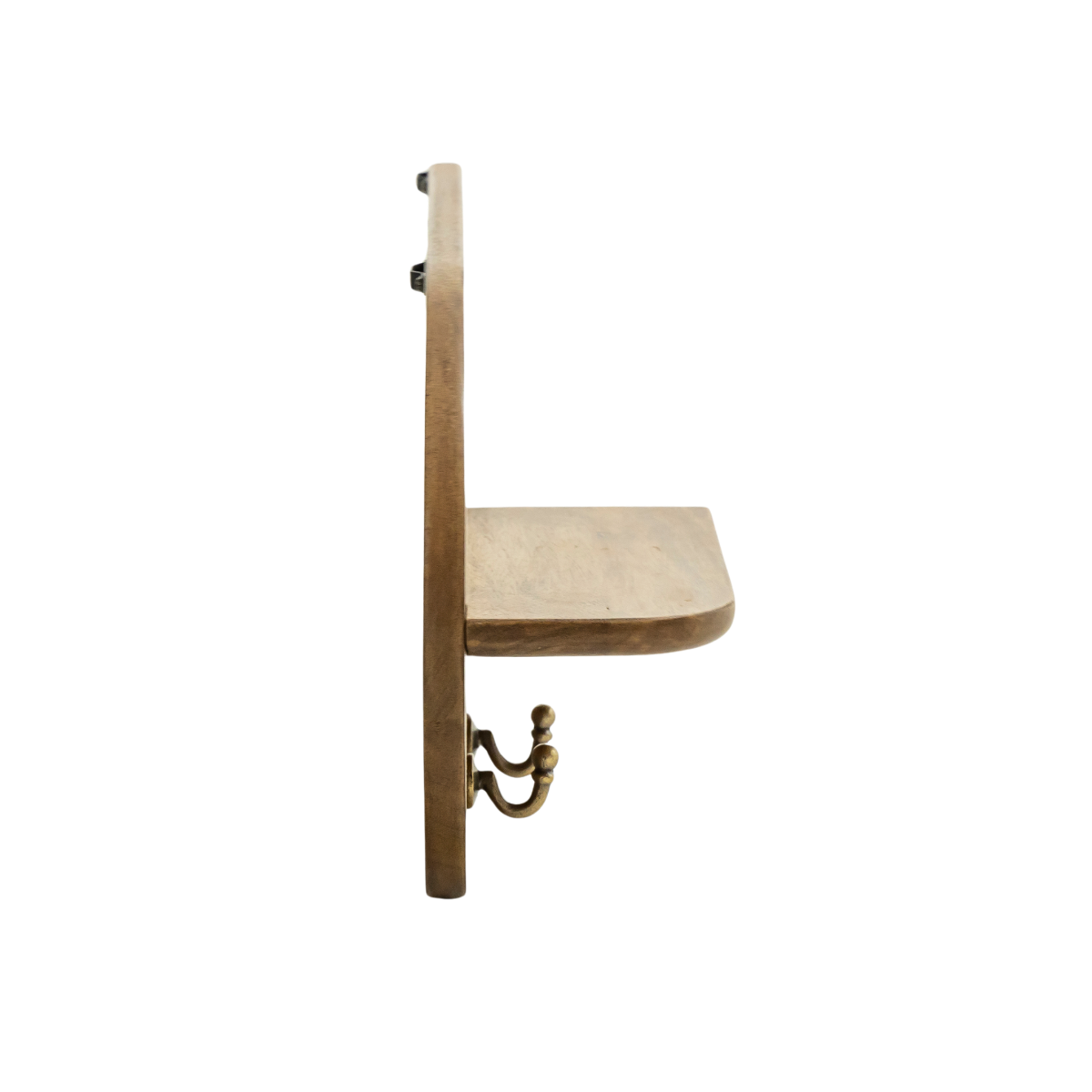 Miroir ovale en bois de manguier foncé Remick