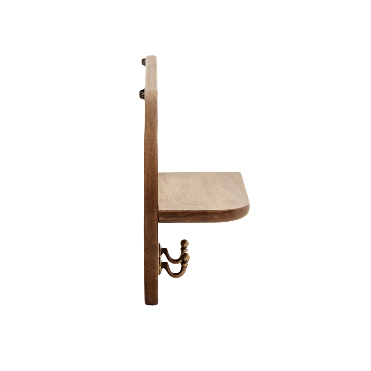 Miroir ovale en bois de manguier foncé Remick