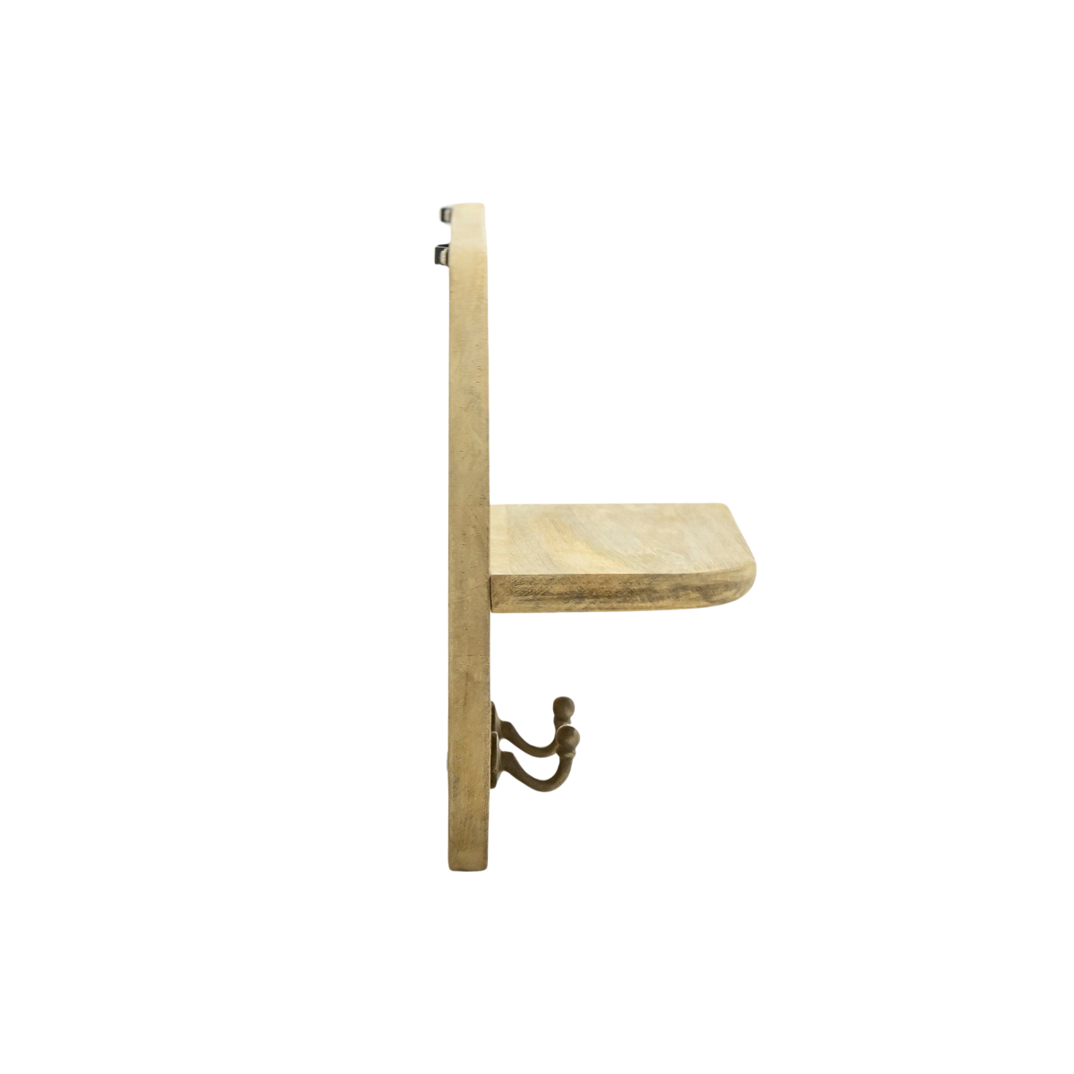 Miroir ovale en bois de manguier clair Juliet