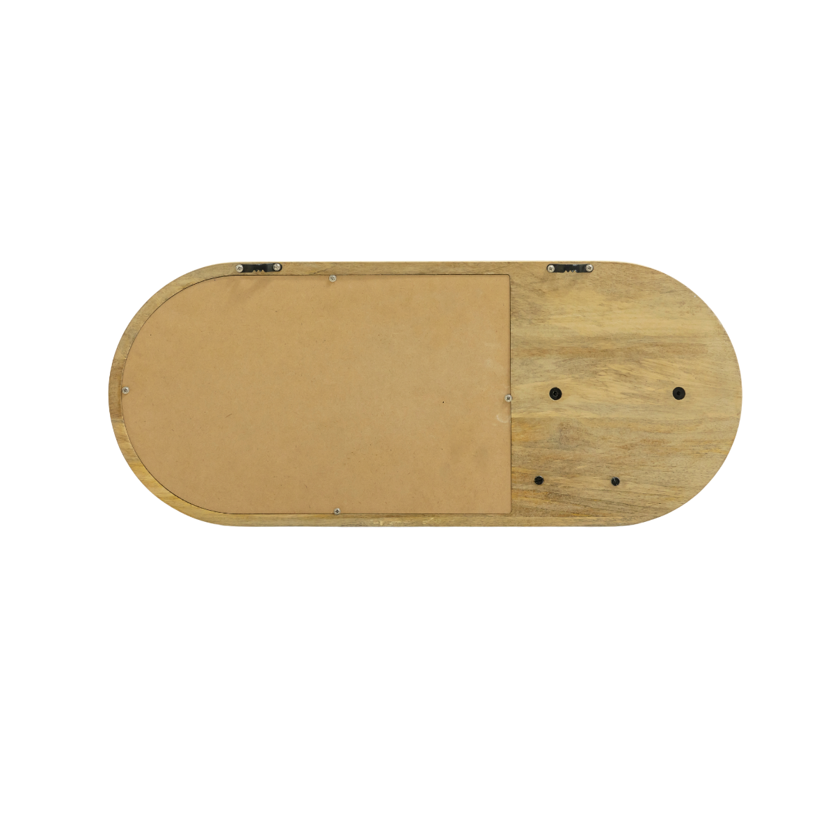 Miroir ovale en bois de manguier clair Juliet