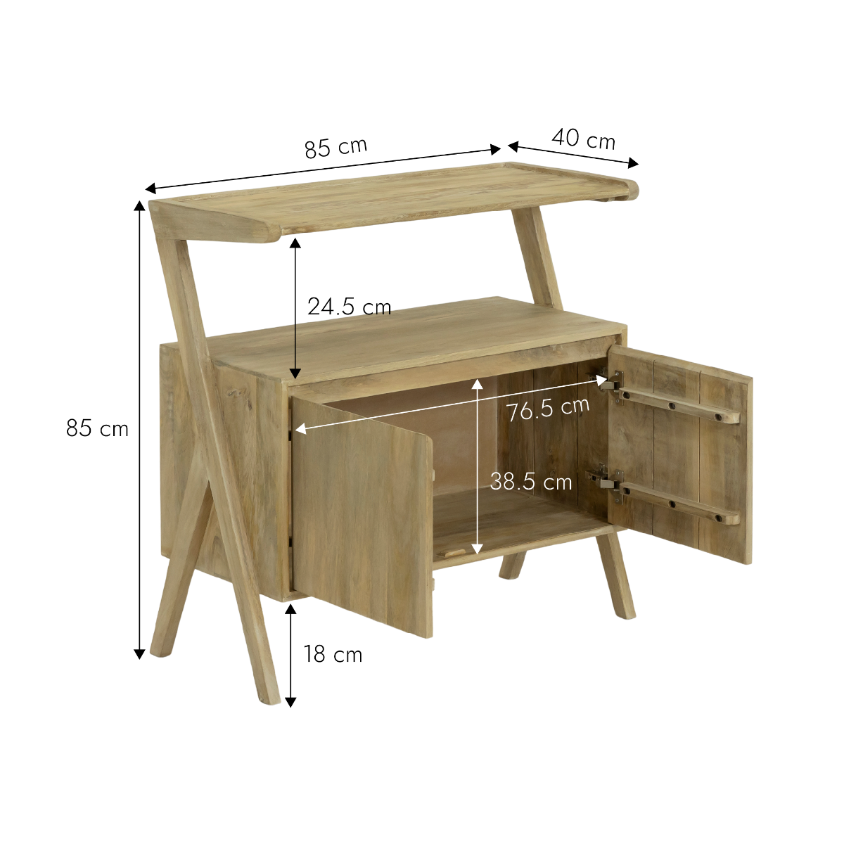 Buffet en bois de manguier Juliet