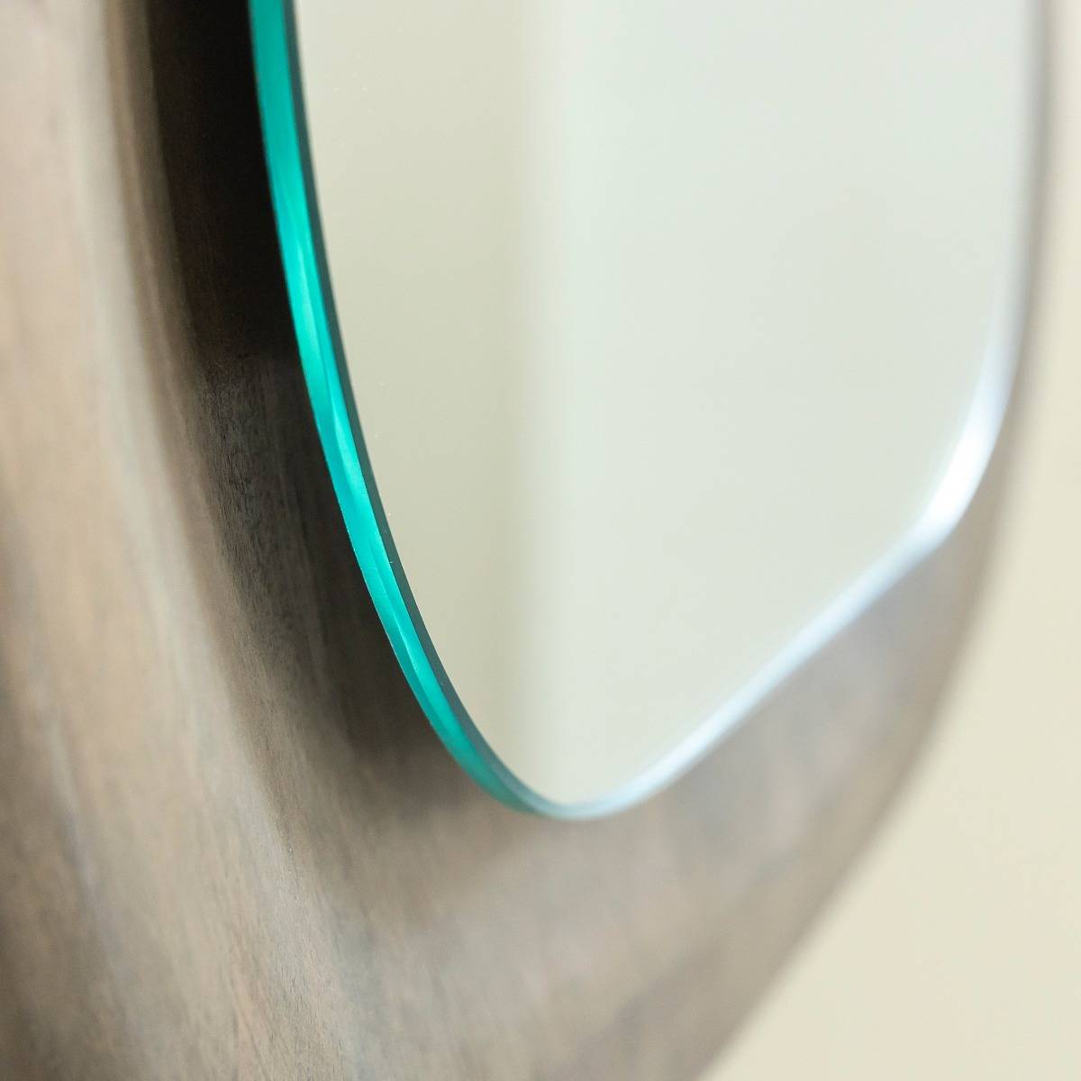 Miroir ovale en bois de manguier Marley