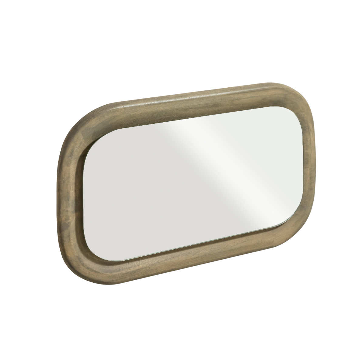 Miroir ovale en bois de manguier Marley