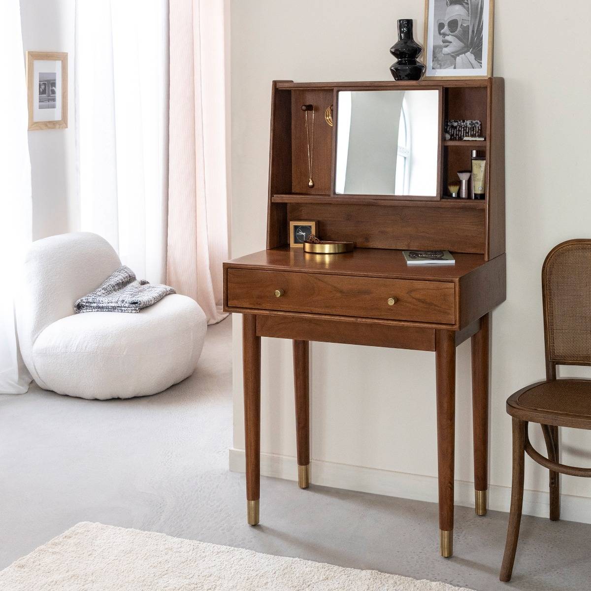 Bureau en bois d'acacia Emiel