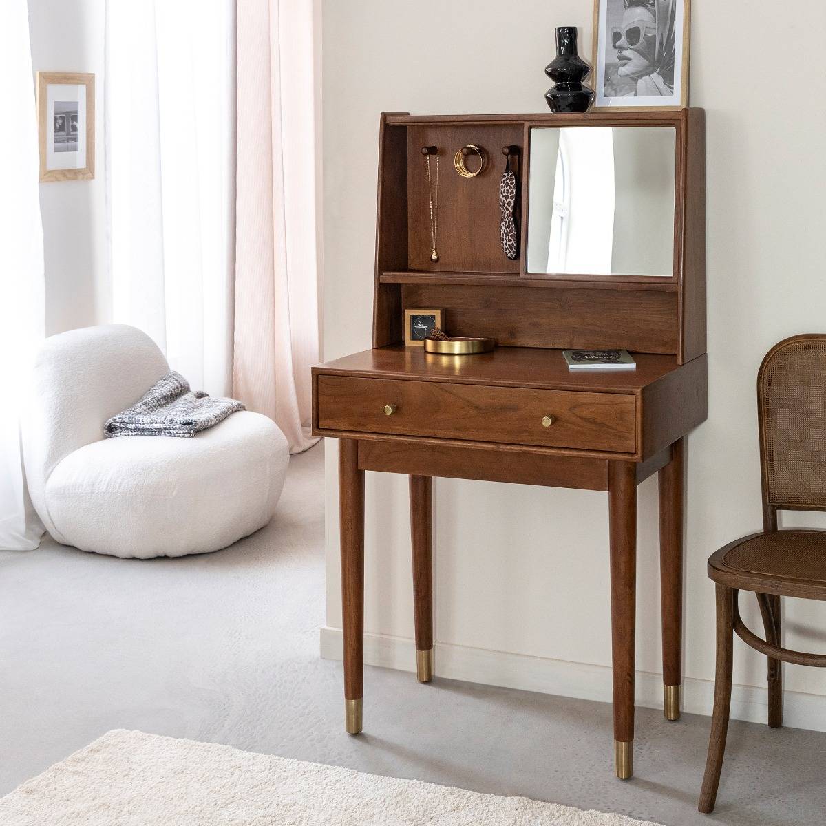 Bureau en bois d'acacia Emiel