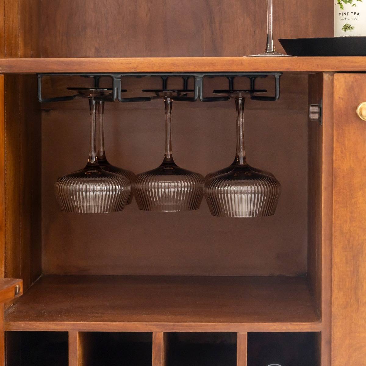 Buffet haut en bois d'acacia Emiel