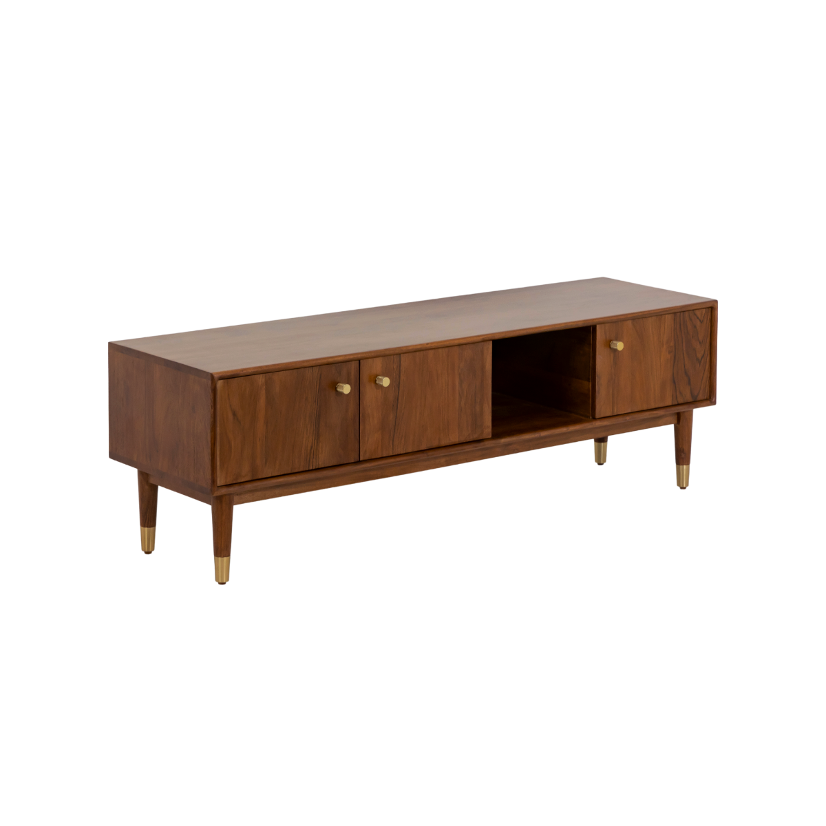 Meuble TV 3 portes en bois d'acacia Emiel