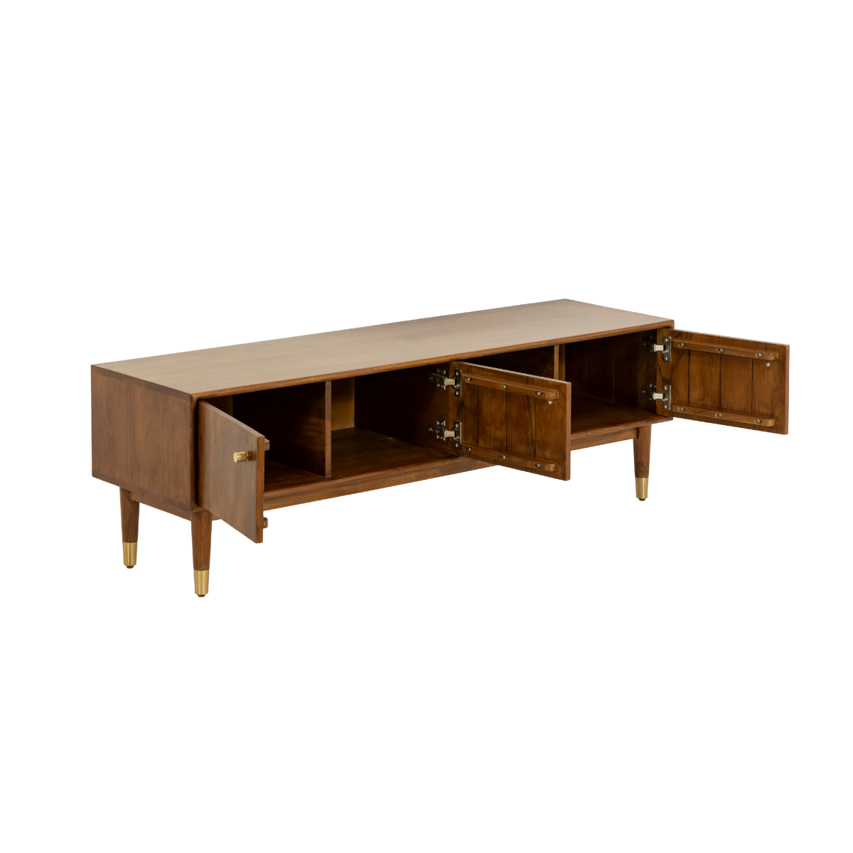 Meuble TV 3 portes en bois d'acacia Emiel
