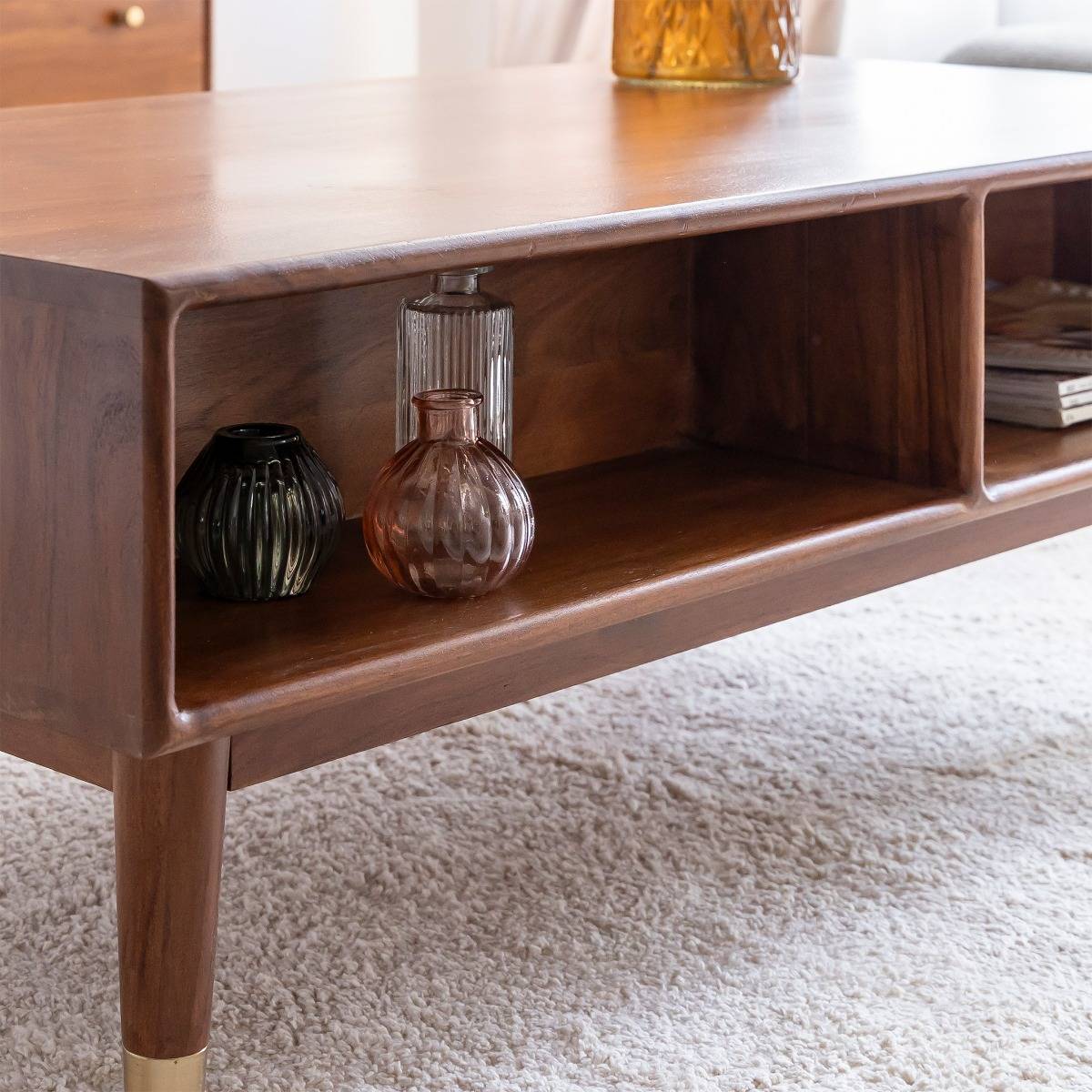 Table basse en bois d'acacia Emiel