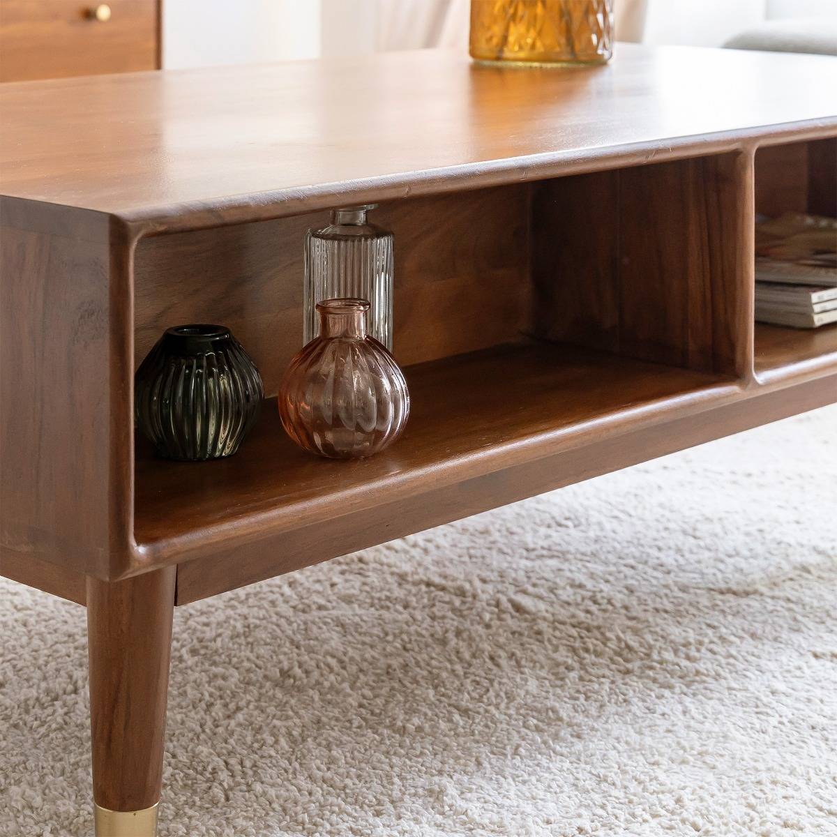 Table basse en bois d'acacia Emiel
