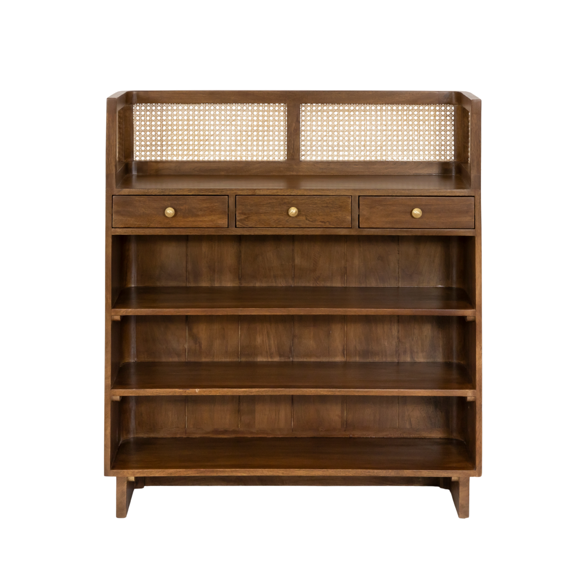 Bar en bois de manguier et cannage Remick