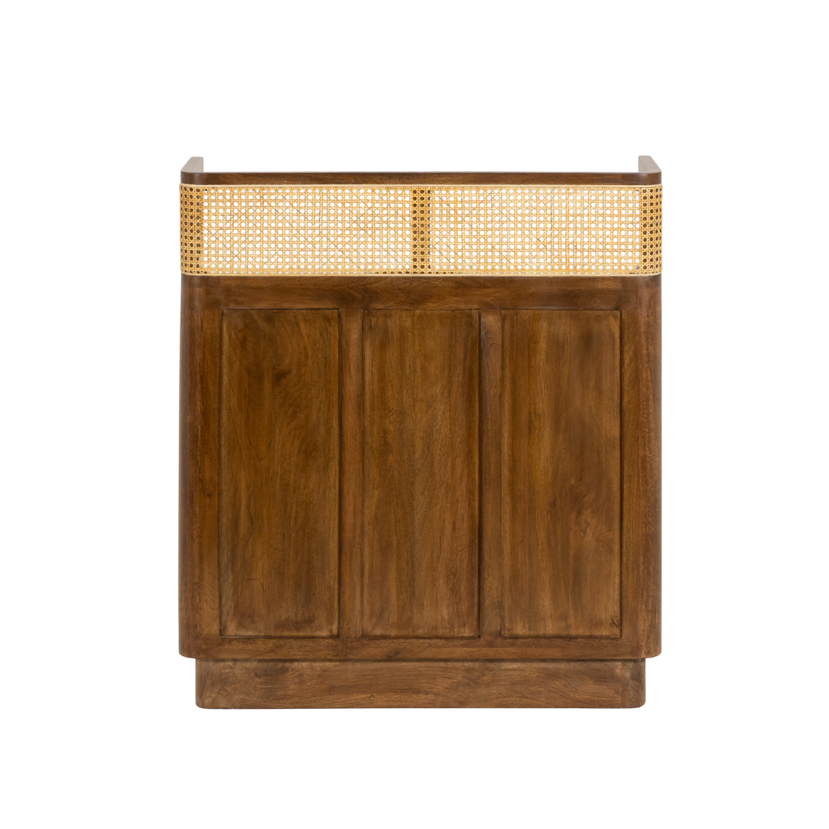 Bar en bois de manguier et cannage Remick