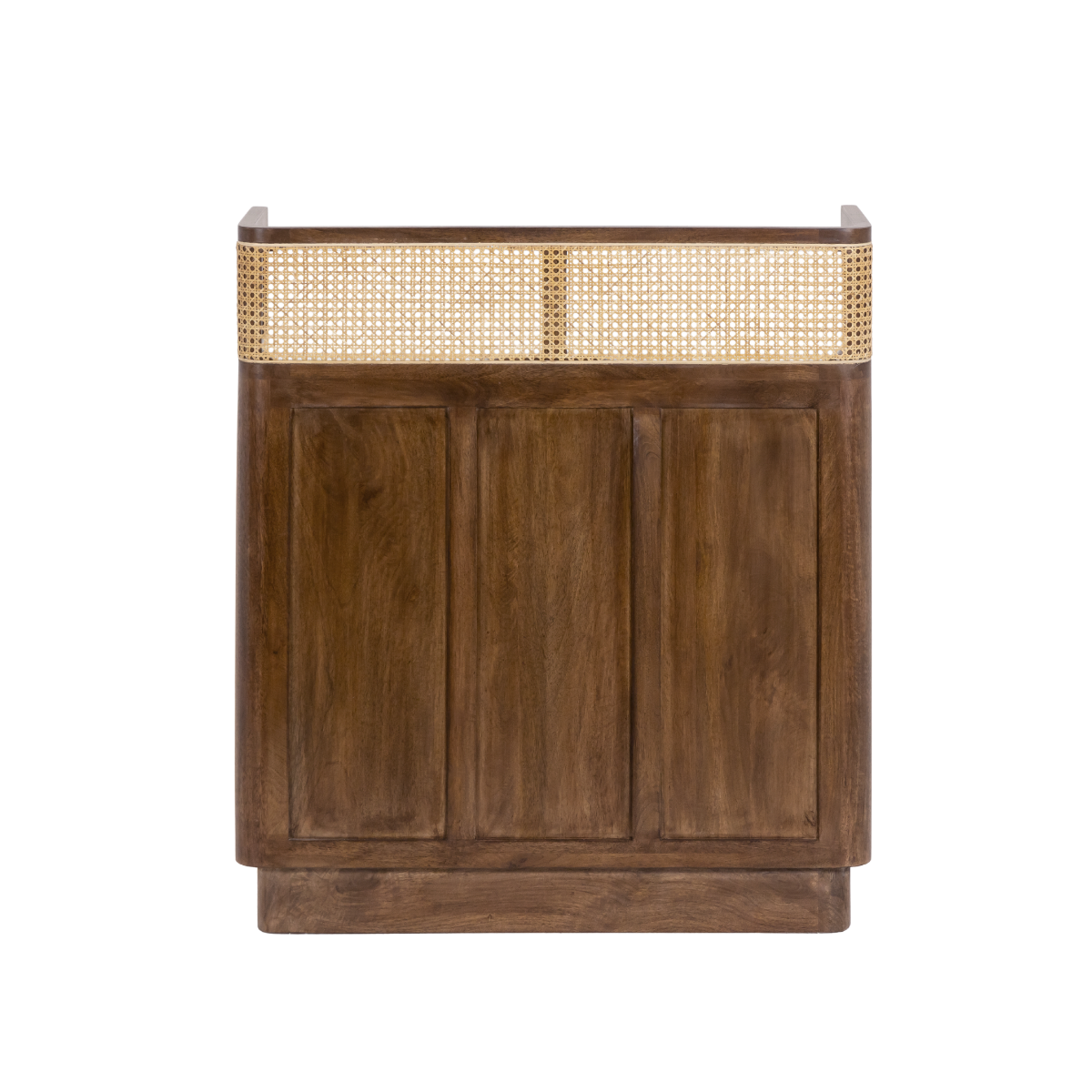 Bar en bois de manguier et cannage Remick