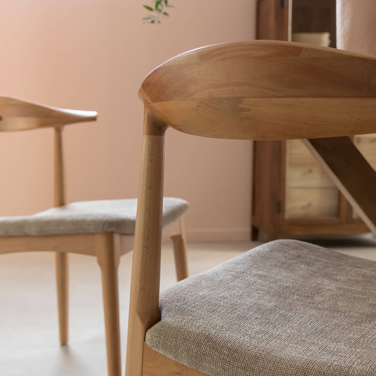 Chaise en bois de hêtre clair Aline (lot de 2)