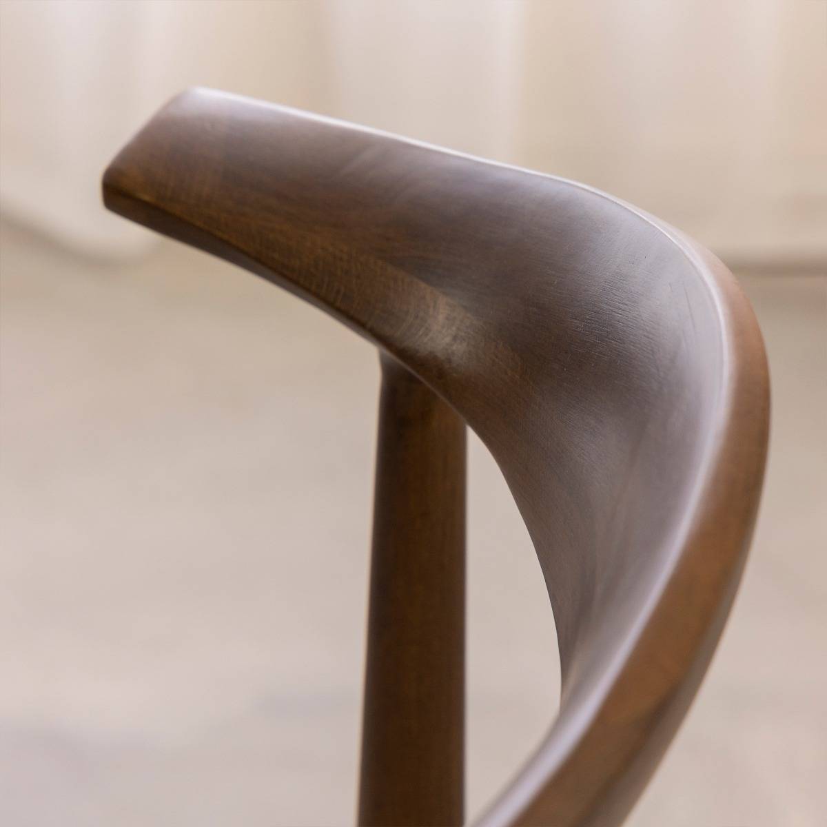 Chaise bois hêtre foncé Aline (lot de 2)