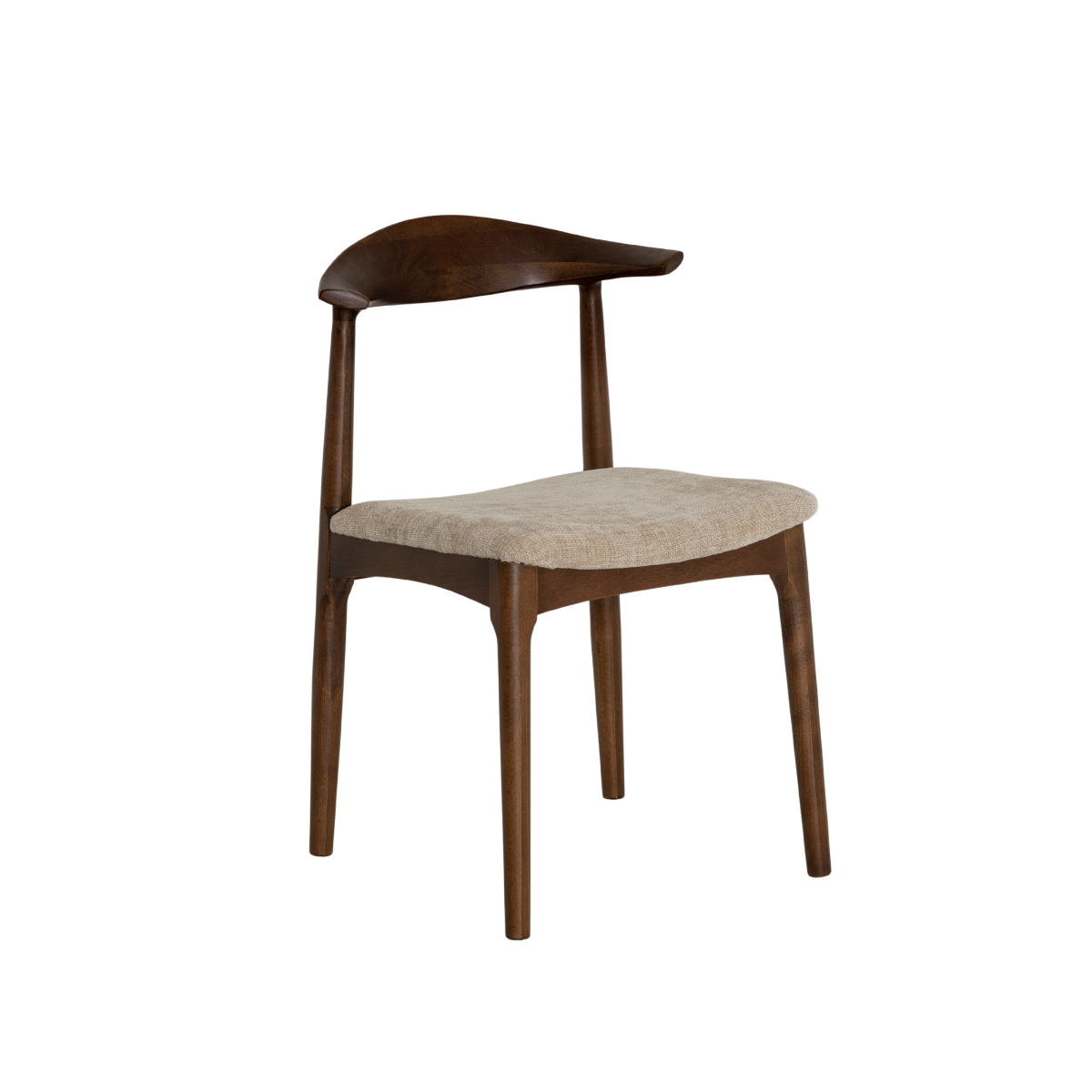 Chaise bois hêtre foncé Aline (lot de 2)