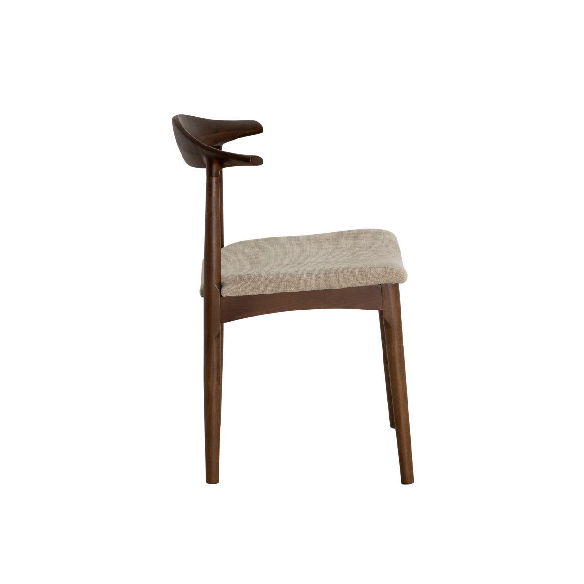 Chaise bois hêtre foncé Aline (lot de 2)