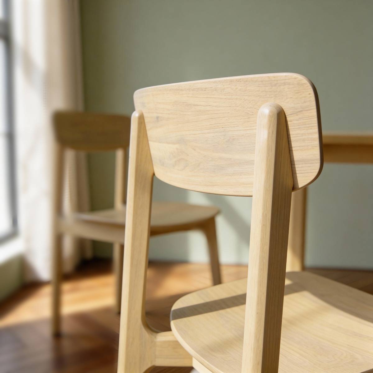 Chaise en bois de chêne Elric (lot de 2)