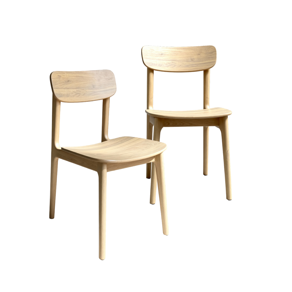 Chaise en bois de chêne Elric (lot de 2)