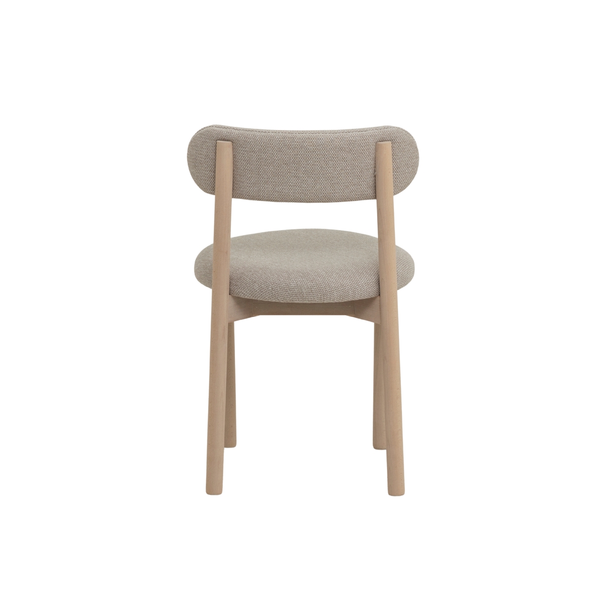 Chaise en bois de hêtre clair et tissu Aline (lot de 2)