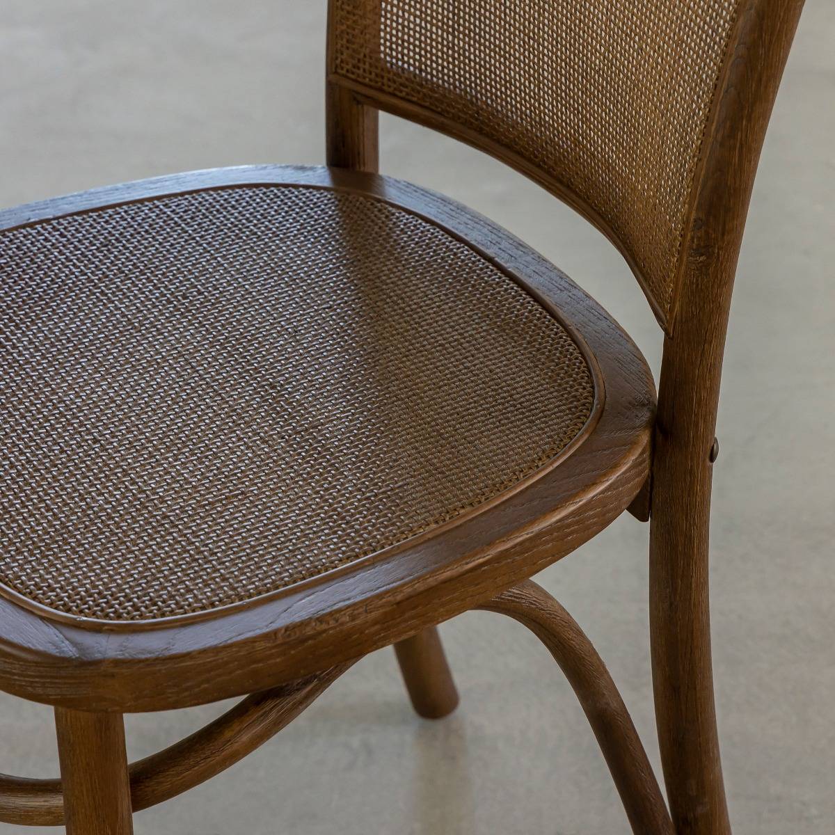 Chaise en orme et cannage Luzian (lot de 2)