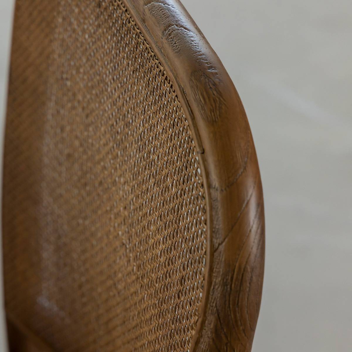 Chaise en orme et cannage Luzian (lot de 2)