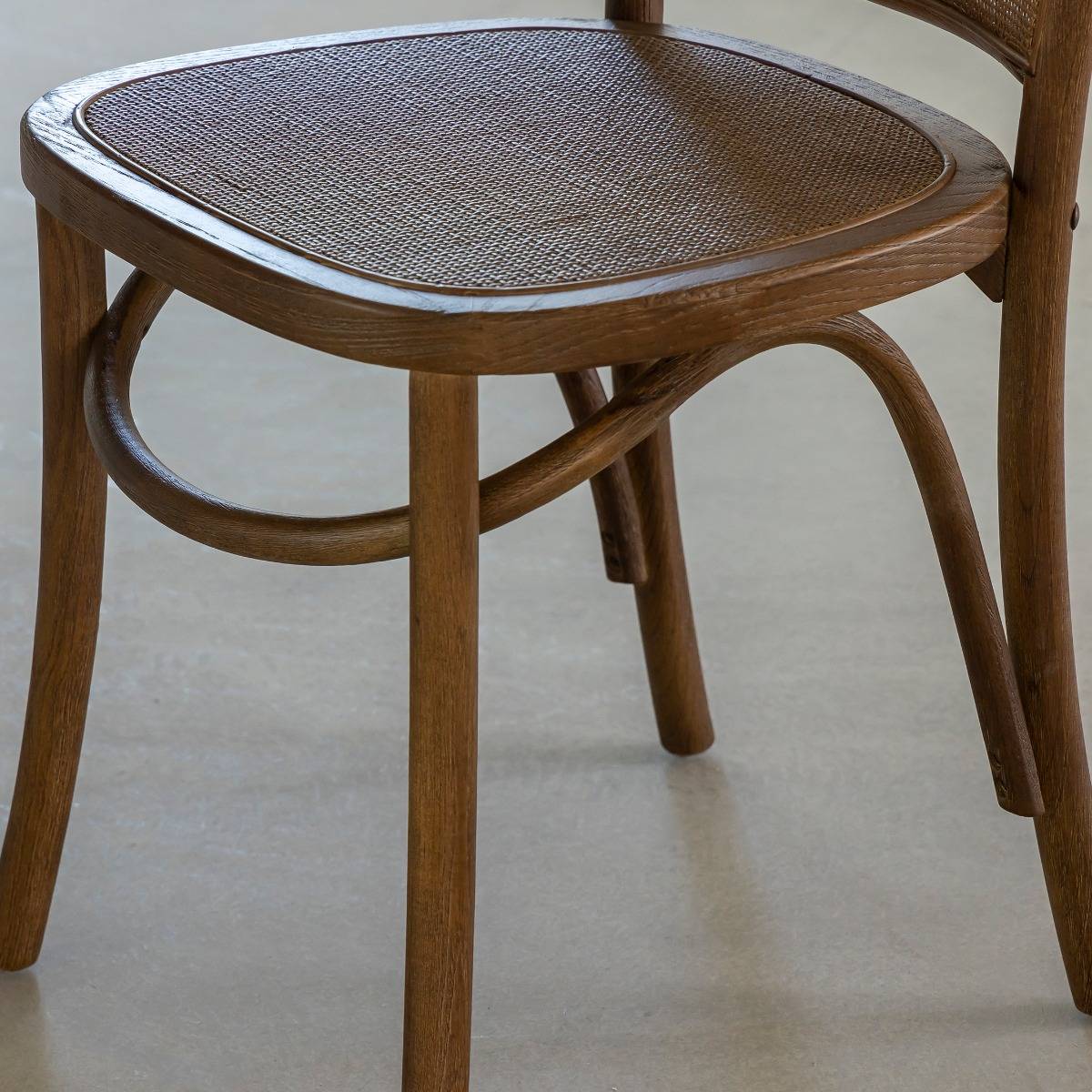 Chaise en orme et cannage Luzian (lot de 2)