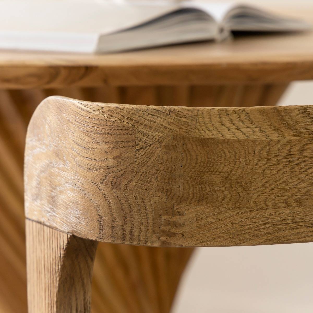 Chaise en bois de chêne et en corde Auren (lot de 2)