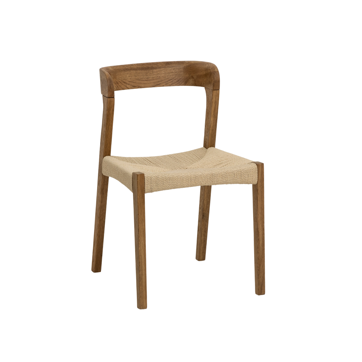 Chaise en bois de chêne et en corde Auren (lot de 2)