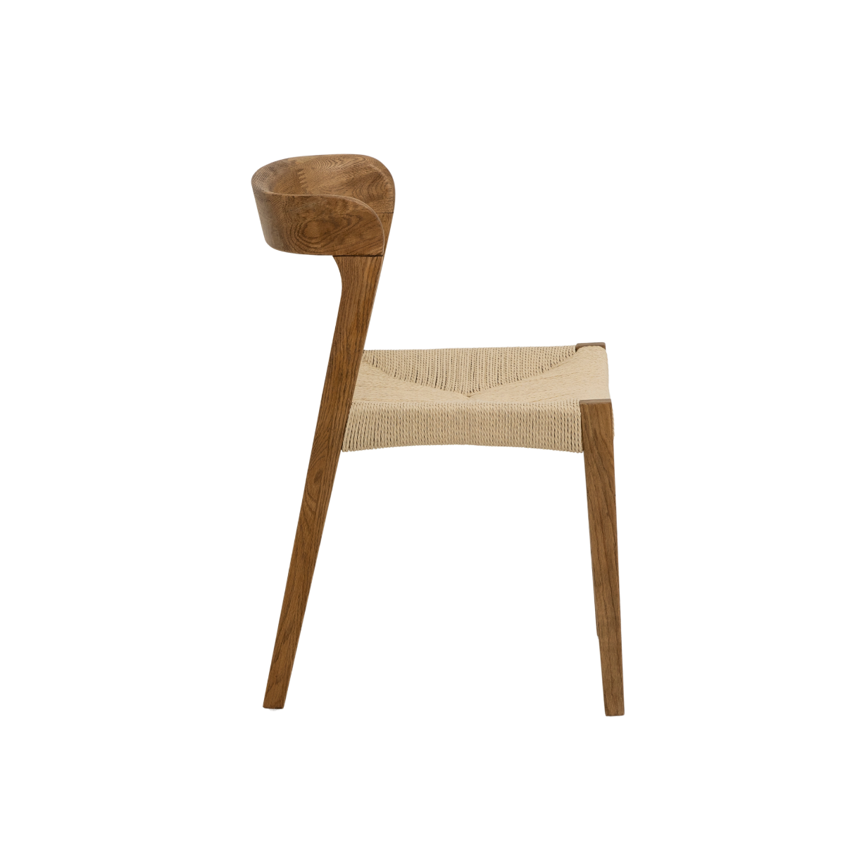 Chaise en bois de chêne et en corde Auren (lot de 2)