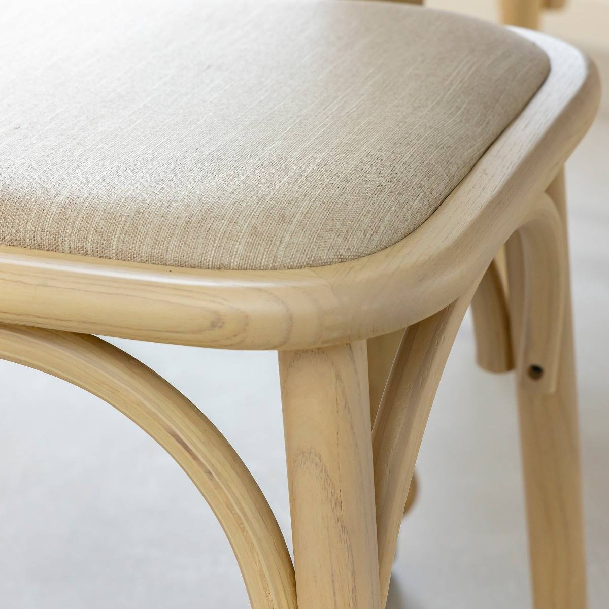 Chaise en orme clair et cannage Luzian (lot de 2)