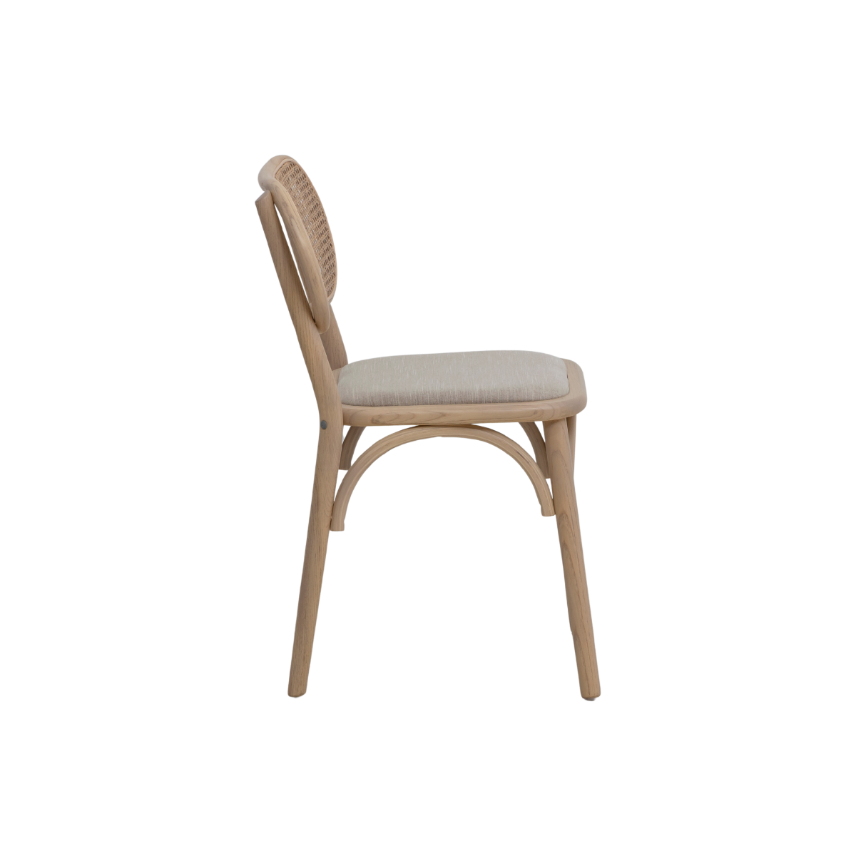 Chaise en orme clair et cannage Luzian (lot de 2)