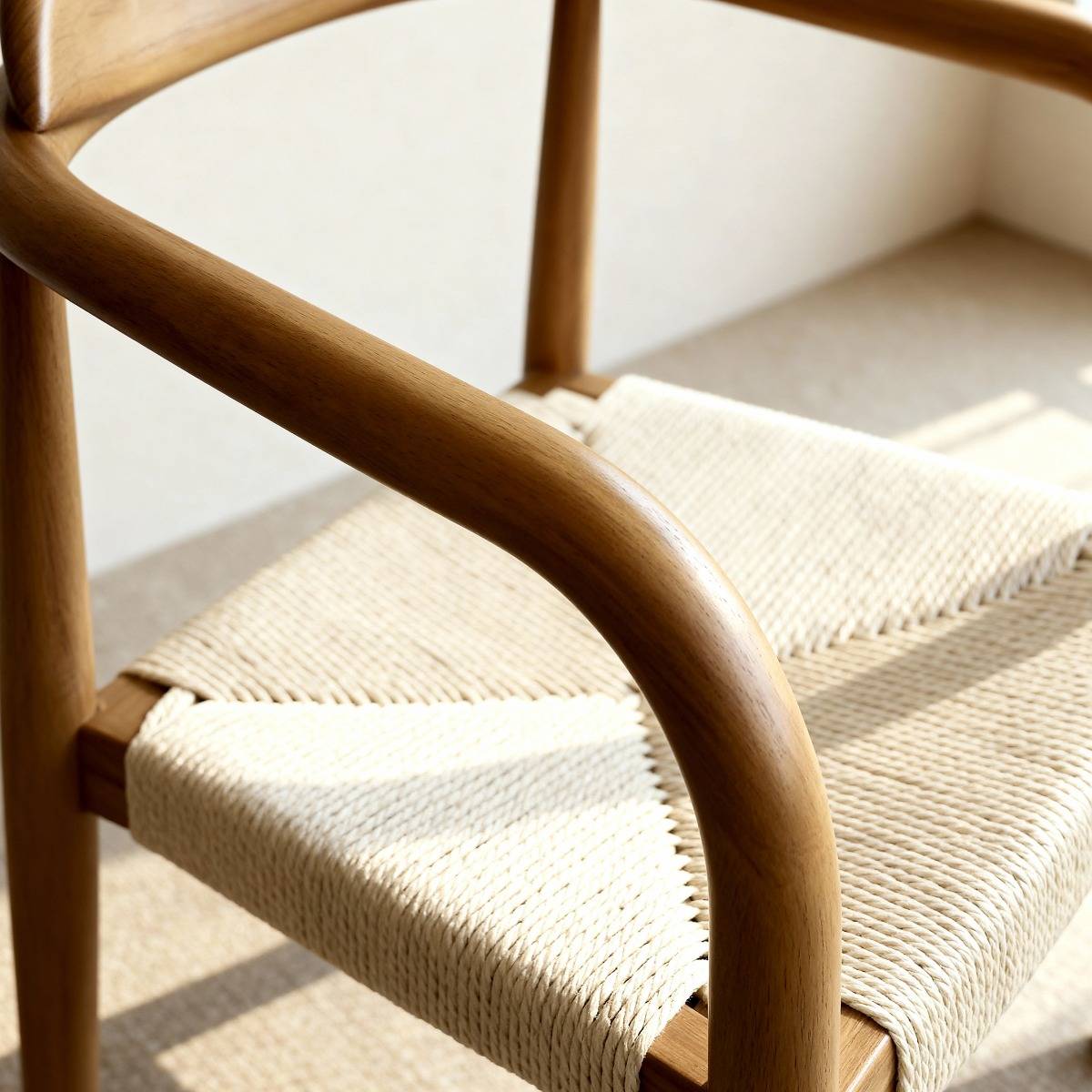 Chaise en bois de hêtre et en corde Galen (lot de 2)