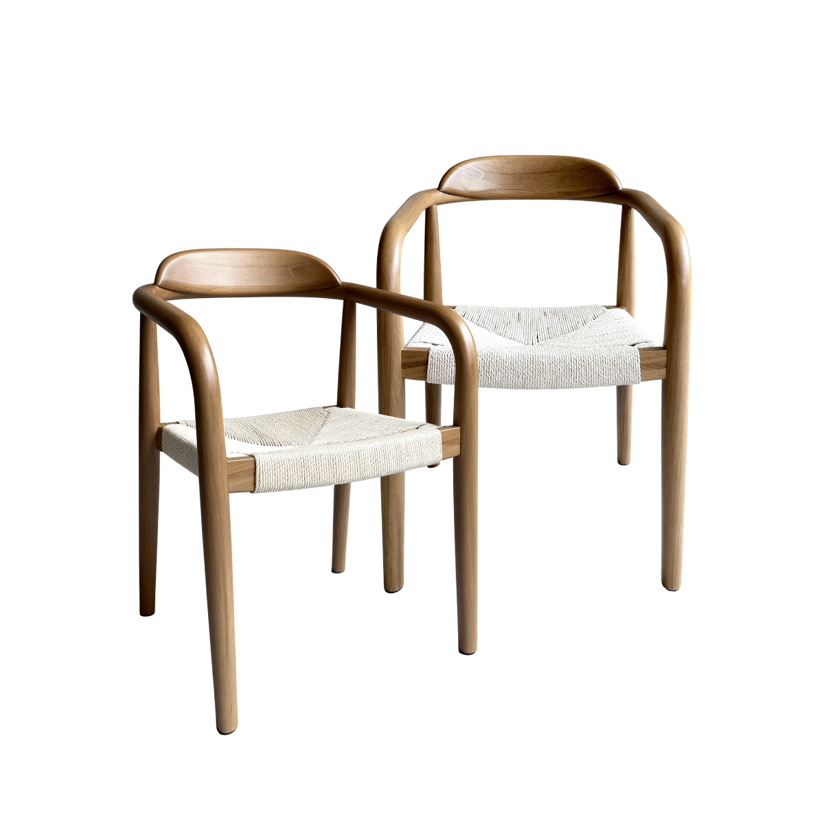 Chaise en bois de hêtre et en corde Galen (lot de 2)